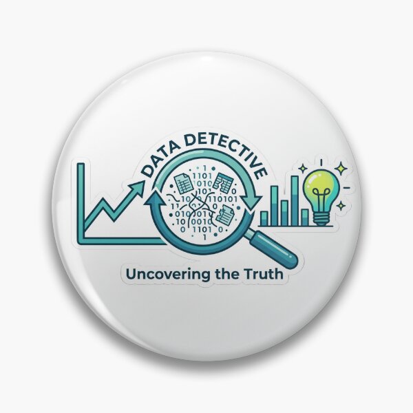 Item preview, Data Detective - Uncovering the Truth Analytics & Business Analyst Sticker designed and sold by CyberPunkSpace.