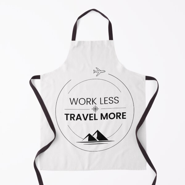 Item preview, Work Less Travel More – Minimalist Travel & Adventure Badge designed and sold by PhotoArtMC.
