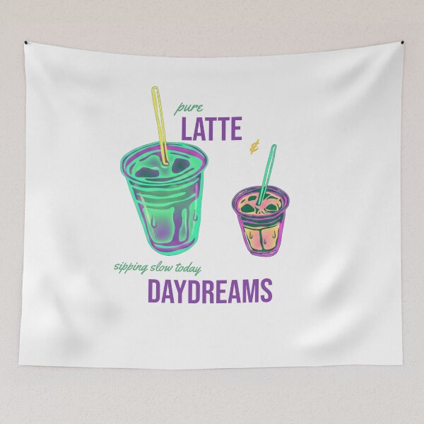Item preview, Pure Iced Latte And Daydreams Cozy Coffee Aesthetic designed and sold by Life&Art.