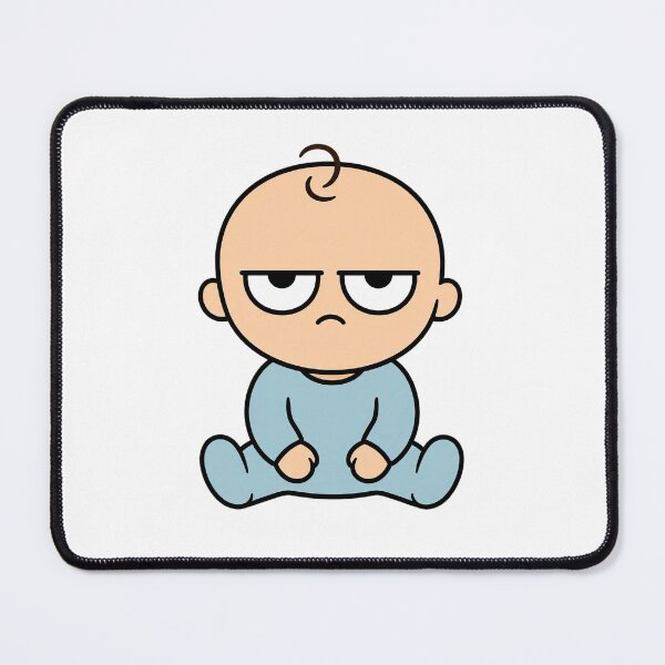 Item preview, Unimpressed Baby Resting Bitch Face Cartoon designed and sold by Bitchy Little Things.