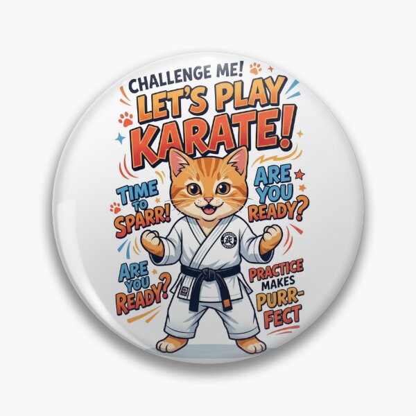 Item preview, Challenge Me Let's Play Karate Cat designed and sold by Alaric4you.