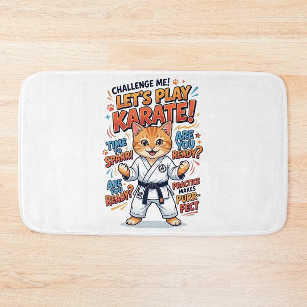 Item preview, Challenge Me Let's Play Karate Cat designed and sold by Alaric4you.
