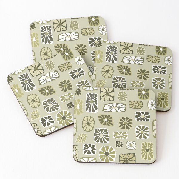 Item preview, 70s flowers Green designed and sold by jehb.creative.