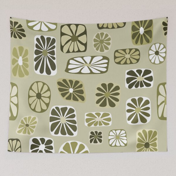 Item preview, 70s flowers Green designed and sold by jehb.creative.