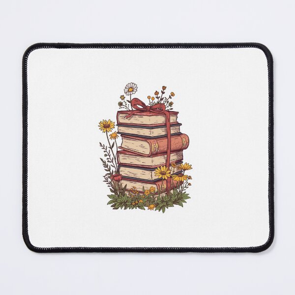 Item preview, Vintage Floral Book Stack With Wildflowers Cottagecore Reader Sticker designed and sold by NEL-BOX.