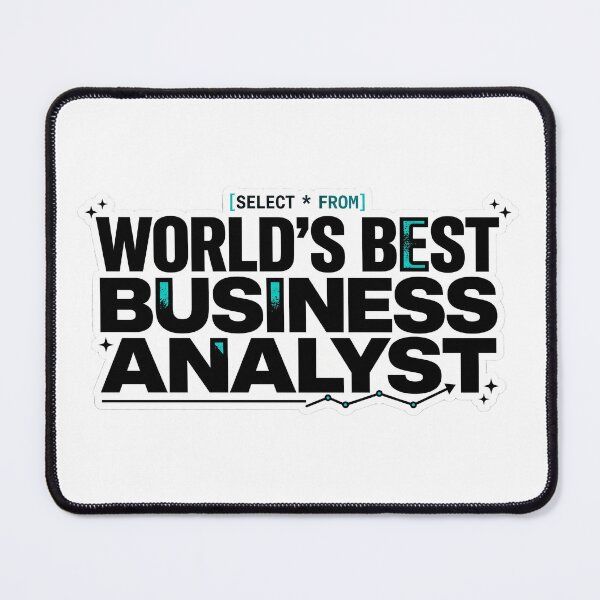Aperçu de l'œuvre Meilleur analyste d'affaires au monde - Autocollant SQL audacieux et typographie de données créée et vendue par CyberPunkSpace.
