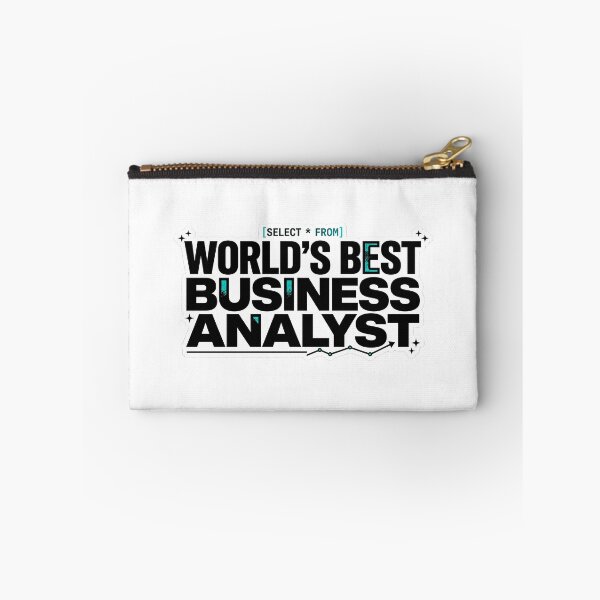 Item preview, World's Best Business Analyst - Bold SQL & Data Typography Sticker designed and sold by CyberPunkSpace.