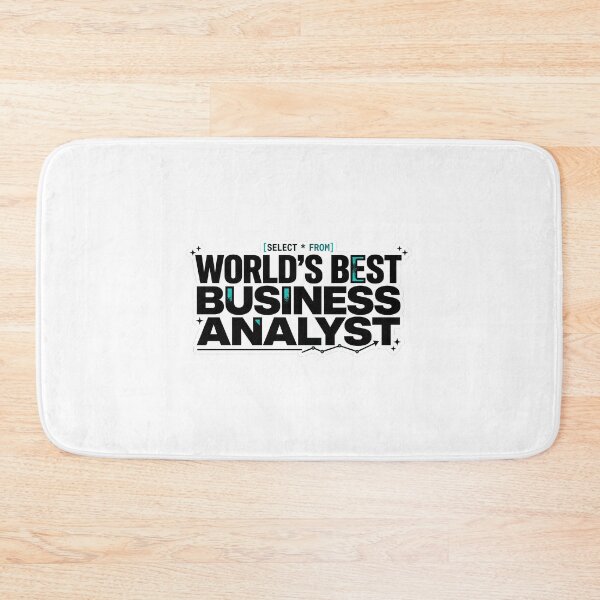 Item preview, World's Best Business Analyst - Bold SQL & Data Typography Sticker designed and sold by CyberPunkSpace.