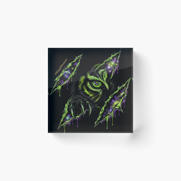 Item preview, Neon Toxic Tiger Eye Claw Tear - Acid Green Galaxy Cyber Spirit designed and sold by KingofHearts25.