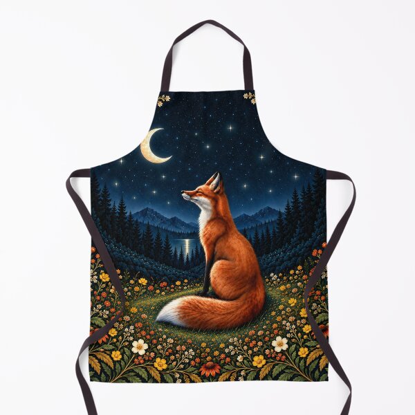 Item preview, Wild Red Fox Under the Moon in Enchanted Wildflower Forest designed and sold by DaisyHouse.