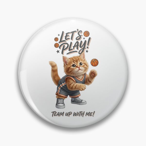 Item preview, Cute Basketball Kitten Let's Play Team Up designed and sold by Alaric4you.