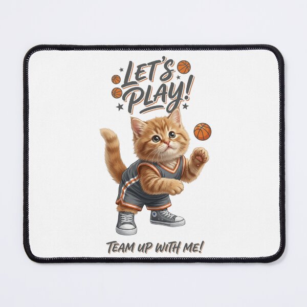 Item preview, Cute Basketball Kitten Let's Play Team Up designed and sold by Alaric4you.