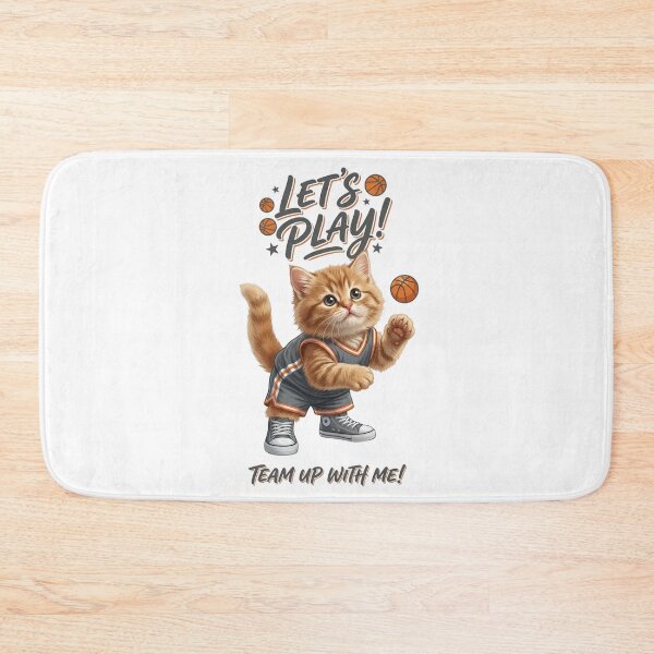 Item preview, Cute Basketball Kitten Let's Play Team Up designed and sold by Alaric4you.