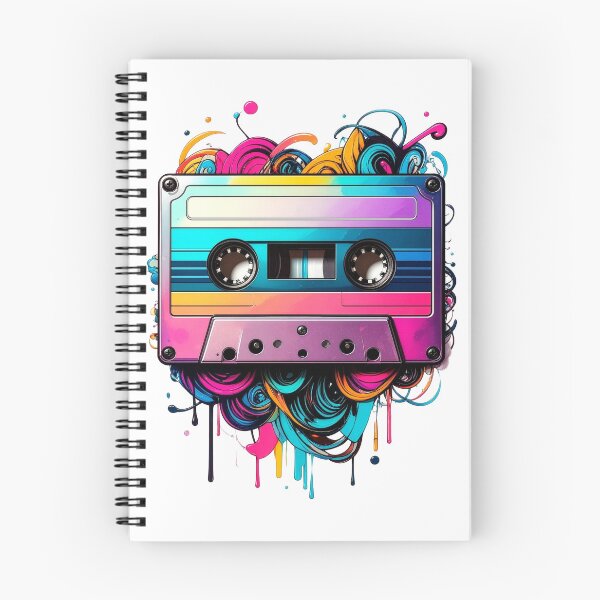 Item preview, Neon Mixtape Explosion | Retro 80s Cassette Art designed and sold by dj-illustration.