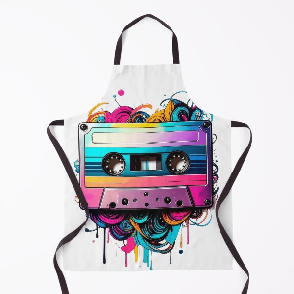 Item preview, Neon Mixtape Explosion | Retro 80s Cassette Art designed and sold by dj-illustration.