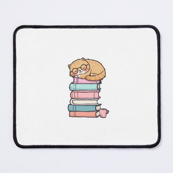 Item preview, Cute Sleeping Cat On Book Stack Cozy Reader Aesthetic Sticker designed and sold by NEL-BOX.