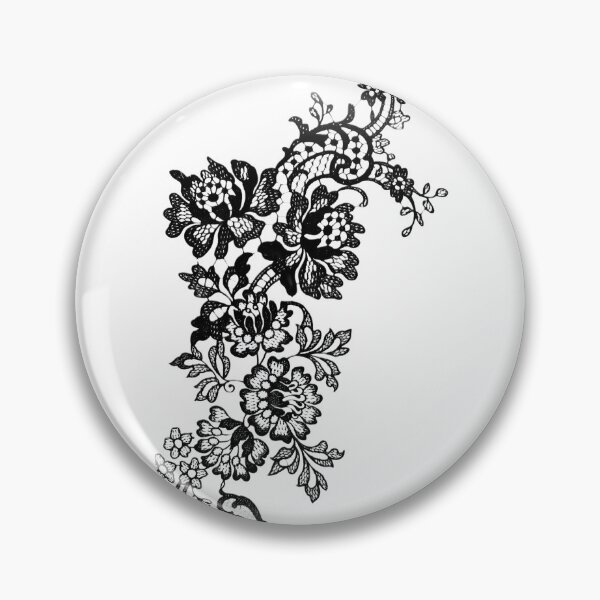 Artikelvorschau, Elegantes schwarzes florales Spitzenmuster entworfen und verkauft von T-shirts for hot people .
