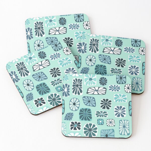 Item preview, 70s flowers Blue designed and sold by jehb.creative.