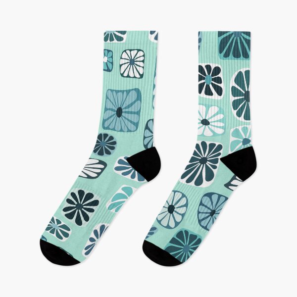 Item preview, 70s flowers Blue designed and sold by jehb.creative.