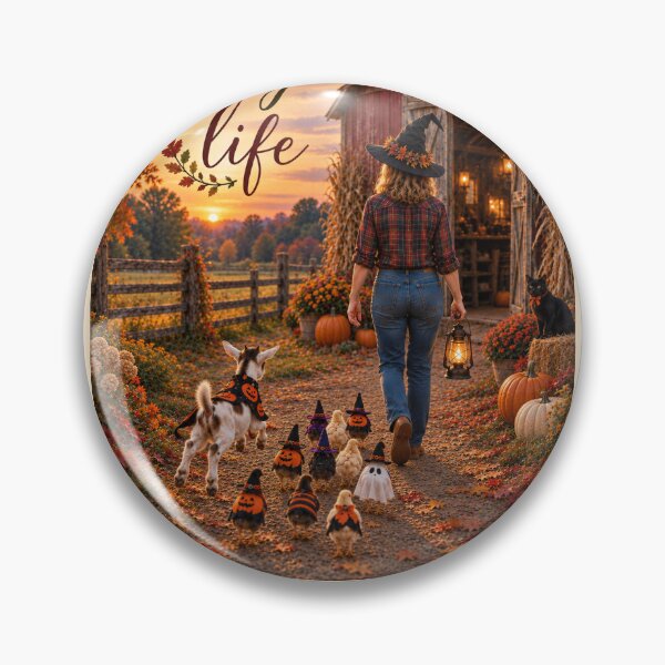 Item preview, Living the Life – Halloween on the Farm with Goats & Chicks designed and sold by Novel Works Studio.