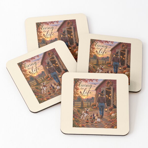 Item preview, Living the Life – Halloween on the Farm with Goats & Chicks designed and sold by Novel Works Studio.