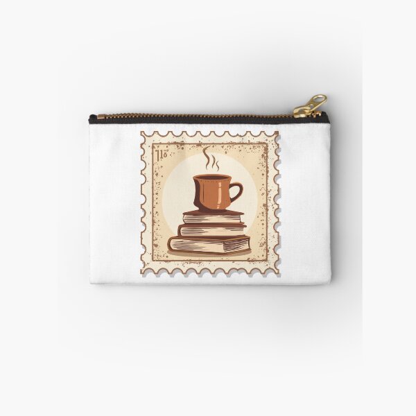 Item preview, Vintage Book And Coffee Postage Stamp Aesthetic Reader Sticker designed and sold by NEL-BOX.