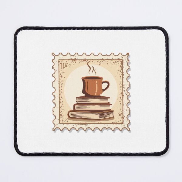 Item preview, Vintage Book And Coffee Postage Stamp Aesthetic Reader Sticker designed and sold by NEL-BOX.