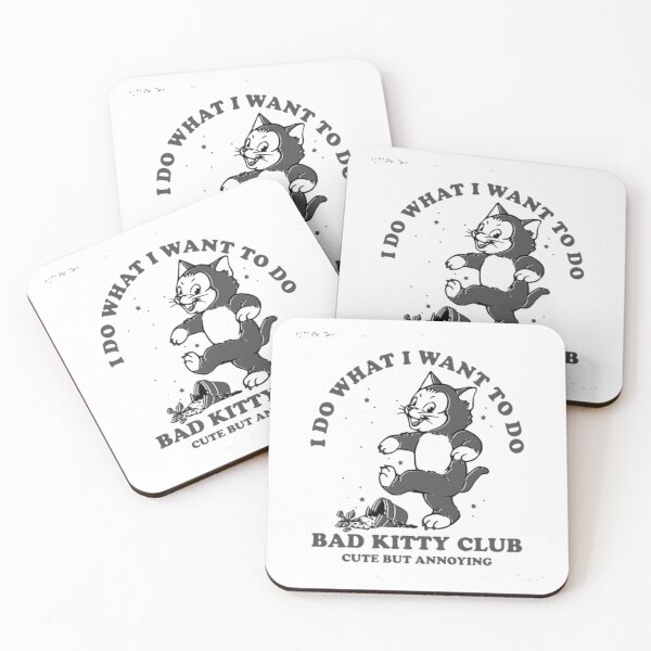 Item preview, Playful Rebellion and Feline Humor – Bad Kitty Club Poster designed and sold by WATEKE.