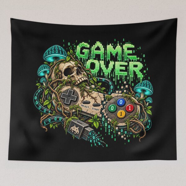 Item preview, Game Over — Binary Apocalypse Gamer designed and sold by Kicor.
