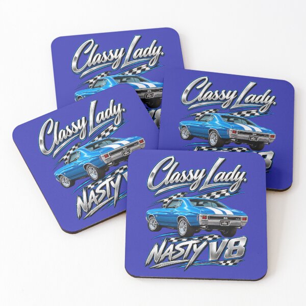 Item preview, Classy Lady - Nasty V8 - Chevelle Muscle Car T-Shirt designed and sold by TZehrfeldPhotos.