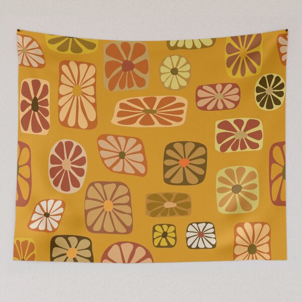 Item preview, 70s flowers Orange designed and sold by jehb.creative.