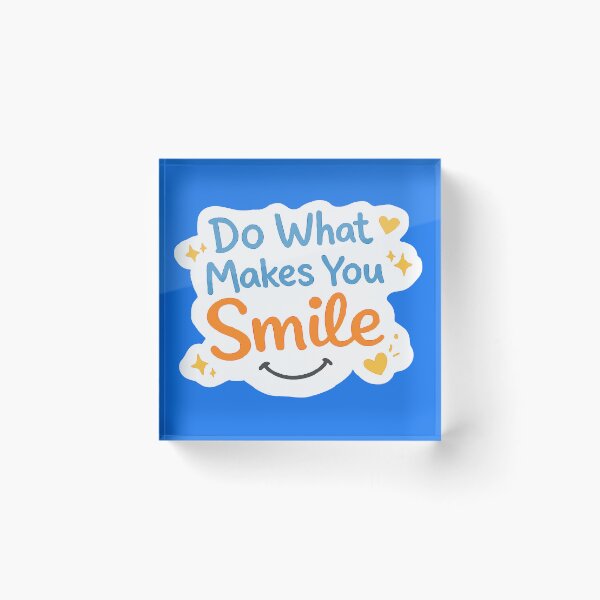 Item preview, Do What Makes You Smile, Positive Quote, Inspirational, Happiness designed and sold by Madeline Binder Art & Design.