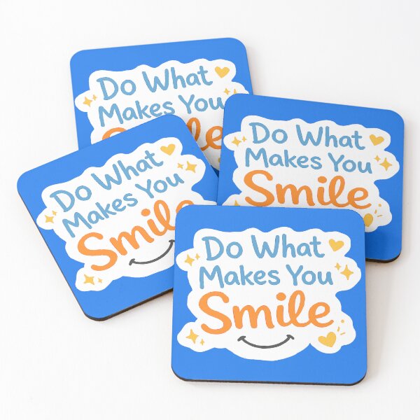 Item preview, Do What Makes You Smile, Positive Quote, Inspirational, Happiness designed and sold by Madeline Binder Art & Design.