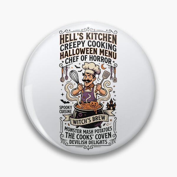 Item preview, Hell's kitchen - Halloween menu - Creepy cooking - Chef of horror - Halloween for head chef designed and sold by ParadoxParadox.