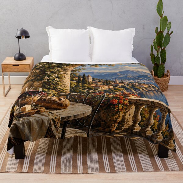 Item preview, Rustic Italian Tapestry Mediterranean Garden Terrace Vintage Tapestry Wall Decor designed and sold by TrendSh0p.