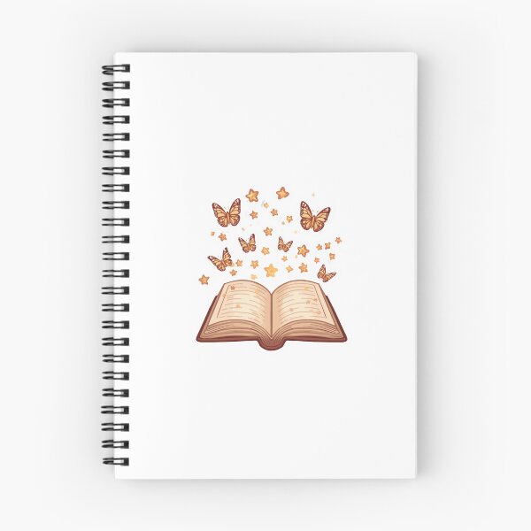 Item preview, Open Magic Book With Flying Butterflies And Stars Aesthetic Reader Sticker designed and sold by NEL-BOX.