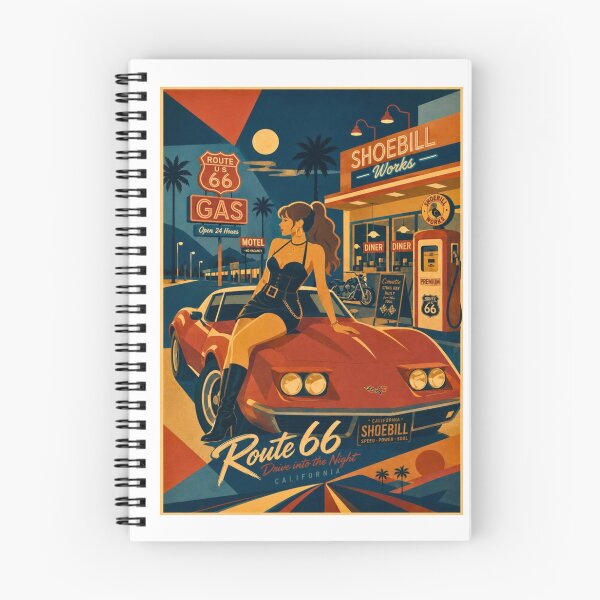 Item preview, Retro Freedom and Night Drive Energy – Route 66 California Design designed and sold by WATEKE.