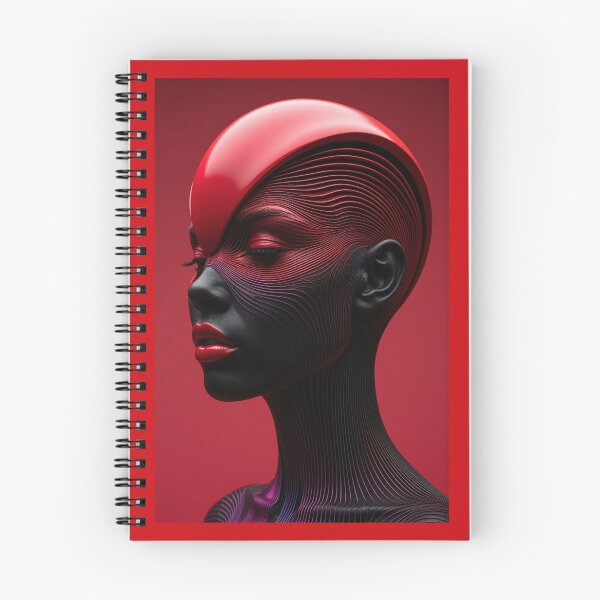 Item preview, Linear Texture Cyberpunk Woman Art Print designed and sold by  Color & Form.