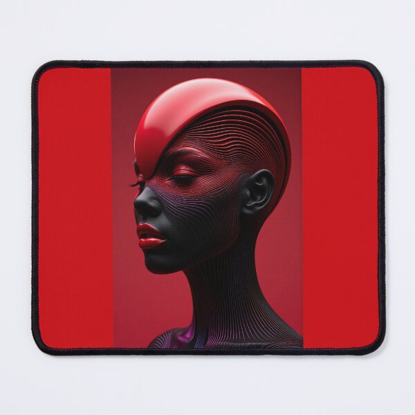 Item preview, Linear Texture Cyberpunk Woman Art Print designed and sold by Color & Form.