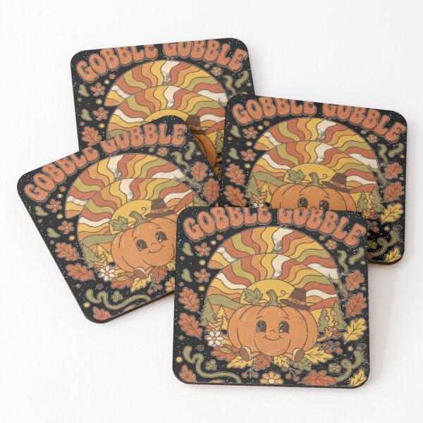 Item preview, Gobble Gobble – Retro Thanksgiving Pumpkin & Fall Sunburst designed and sold by PhotoArtMC.