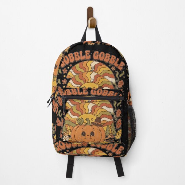 Item preview, Gobble Gobble – Retro Thanksgiving Pumpkin & Fall Sunburst designed and sold by PhotoArtMC.