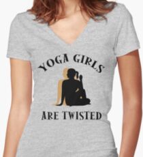 Very Funny Yoga Women's Fitted V-Neck T-Shirt