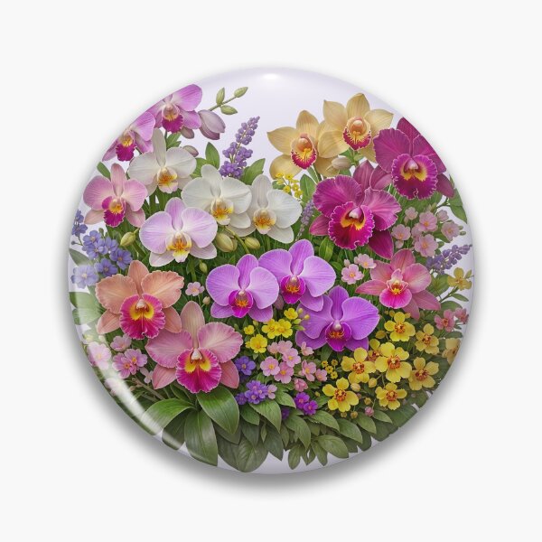 Item preview, Orchid Garden – Colorful Tropical Floral Arrangement designed and sold by Classic Chaos Creations.