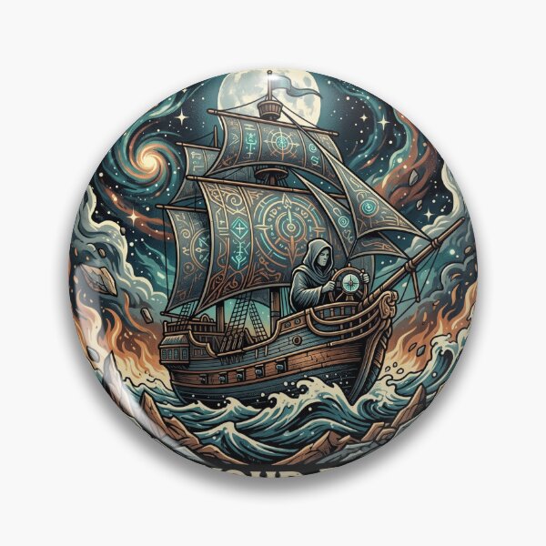 Item preview, Forge Your Destiny Cosmic Ship - Mystical Fantasy Ocean designed and sold by rich-moda.