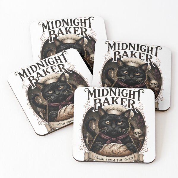 Item preview, Midnight Baker Black Cat Halloween Gothic Storybook Art designed and sold by RoyesButler.