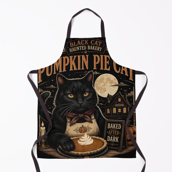 Item preview, Pumpkin Pie Cat Black Cat Halloween Retro Poster designed and sold by RoyesButler.