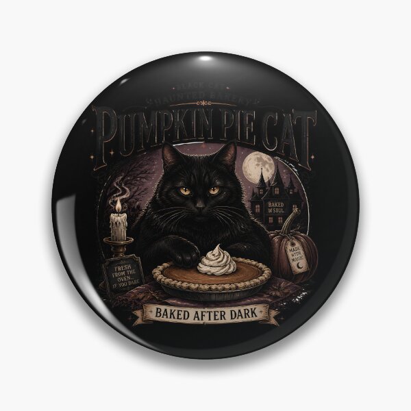 Item preview, Pumpkin Pie Cat Black Cat Halloween Gothic Storybook Art designed and sold by RoyesButler.