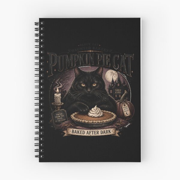 Item preview, Pumpkin Pie Cat Black Cat Halloween Gothic Storybook Art designed and sold by RoyesButler.