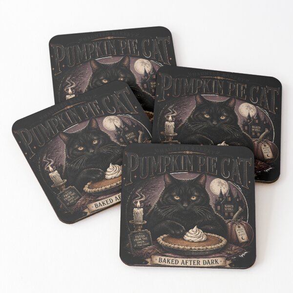 Item preview, Pumpkin Pie Cat Black Cat Halloween Gothic Storybook Art designed and sold by RoyesButler.