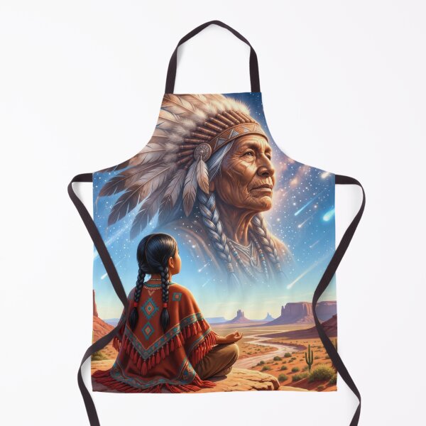 Item preview, Native American Elder Spirit | Desert Night Sky | Celestial Wisdom Fantasy Art designed and sold by GarnerSupplyCo.